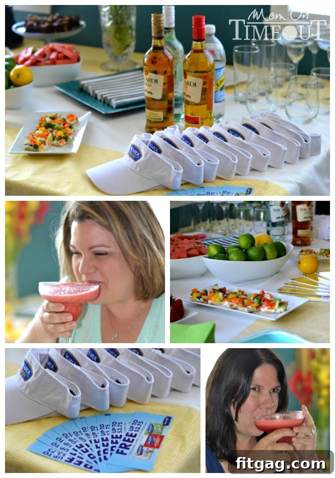 A collage of Bacardi Mixers bottles and party elements, emphasizing variety and fun.