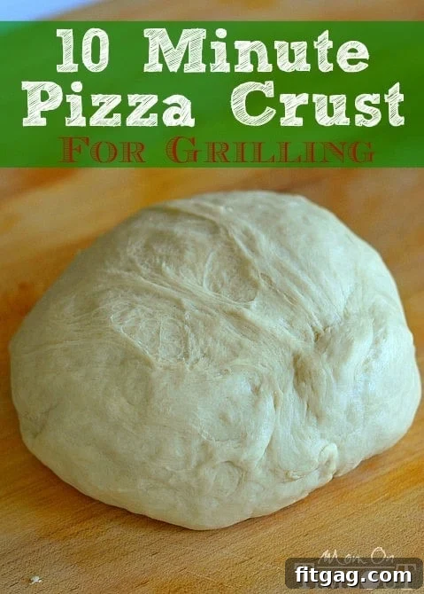 Hand-stretched 10-minute pizza crust, prepped and ready for the grill.