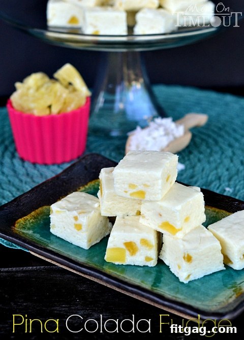 Delicious and easy Pina Colada Fudge, a creamy tropical dessert featuring coconut and pineapple, perfect for summer parties or a sweet escape anytime.