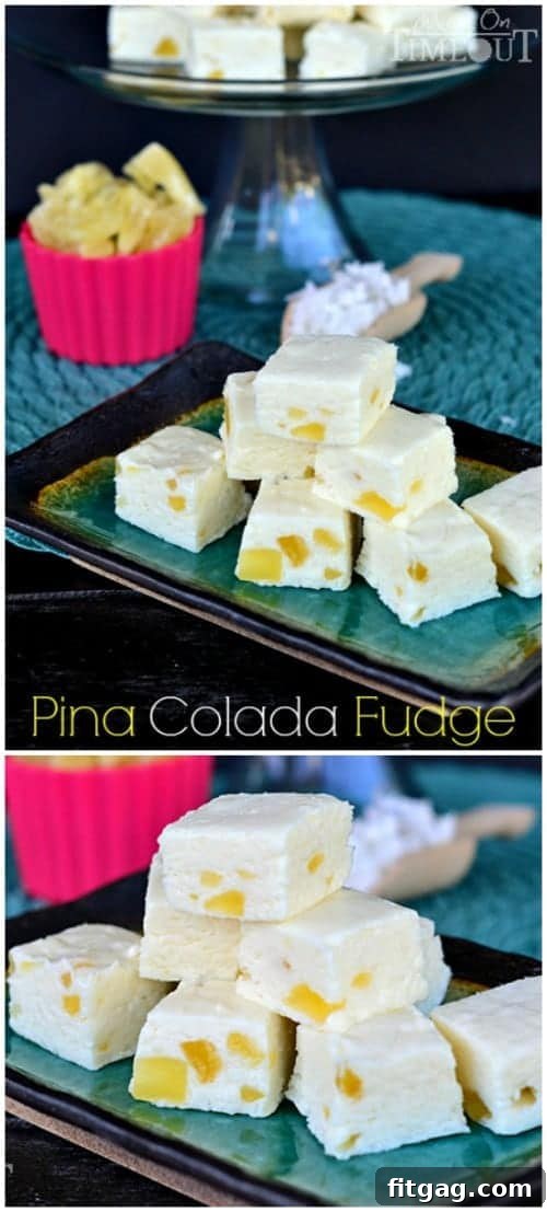 A large tray of freshly made Pina Colada Fudge, ready for cutting and serving, perfect for sharing at parties or events.