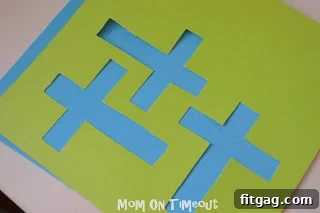 Printing and cutting out cross templates for the stained glass craft