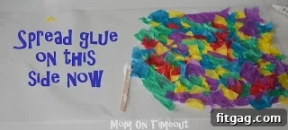 Folding the other half of the wax paper over the tissue paper