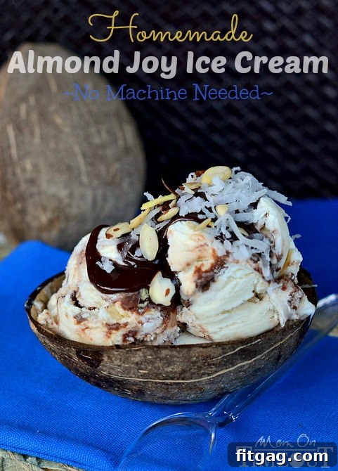 Homemade No-Churn Almond Joy Ice Cream: Ingredients and Steps