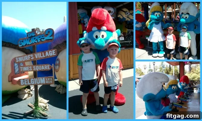 The Smurfs Village at Discovery Kingdom, a fun family outing during a cool summer weekend.
