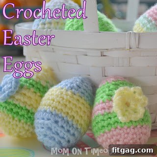 Charming Crochet Easter Eggs Pattern 2 Two Crocheted Easter Eggs in Green and Pink with Flowers