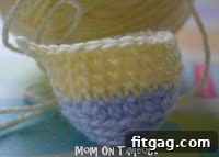 Charming Crochet Easter Eggs Pattern 4 Crocheted Easter Egg in Progress - Middle Rounds