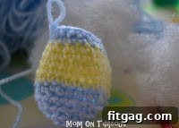 Charming Crochet Easter Eggs Pattern 5 Crocheted Easter Egg in Progress - Decreasing Rounds