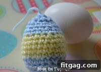 Charming Crochet Easter Eggs Pattern 6 Crocheted Easter Egg in Progress - Final Decreases