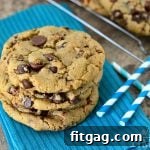 Giant, Chewy Brown Butter Toffee Chocolate Chip Cookies
