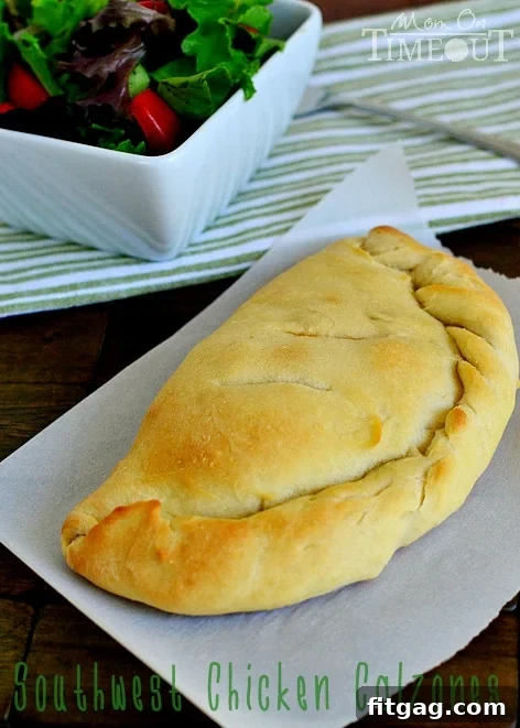 Southwest Chicken Calzones are a delicious and easy dinner, perfect for busy families. Made with convenient Tyson chicken for quick prep.