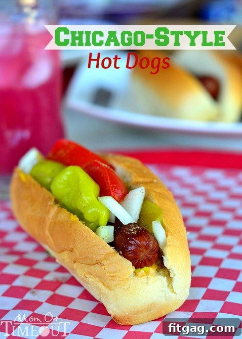 Authentic Chicago-Style Hot Dogs from MomOnTimeout.com