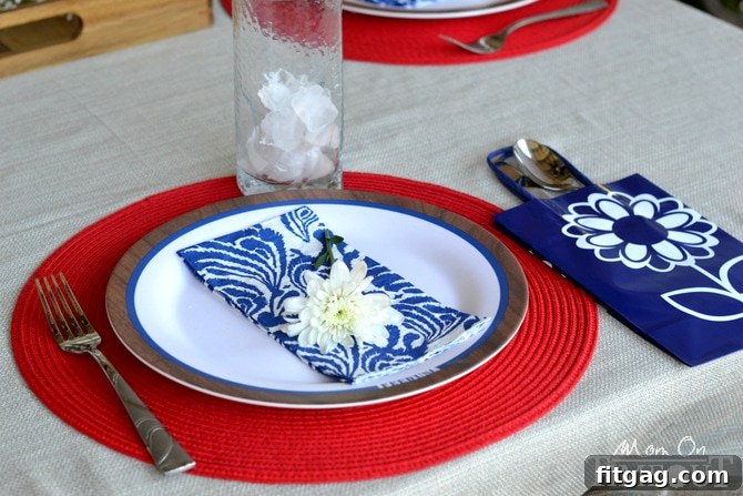 Simple and Elegant Labor Day Place Setting