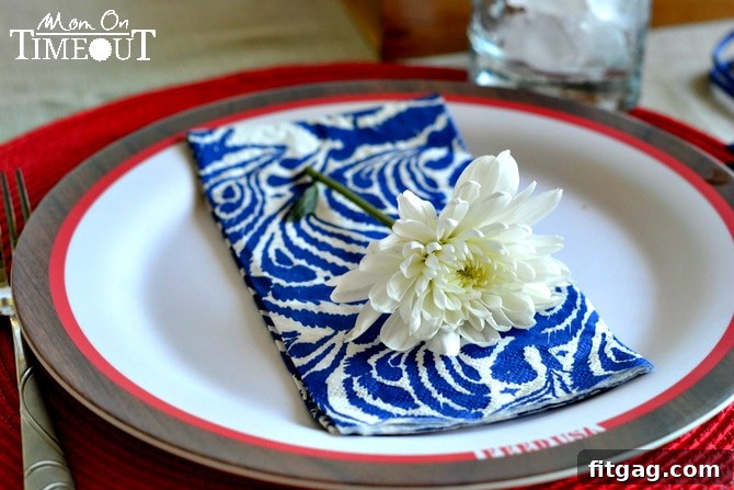 Fresh Flower Detail on a Plate for Labor Day