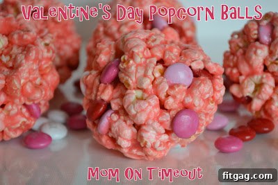 Sweet Valentine's Popcorn Balls 10 A cluster of beautifully formed Valentine's Day Popcorn Balls, ready to be enjoyed.