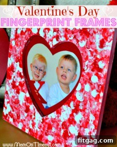 Sweet Valentine's Popcorn Balls 14 Handmade Valentine's Day fingerprint frames, a personalized gift idea.