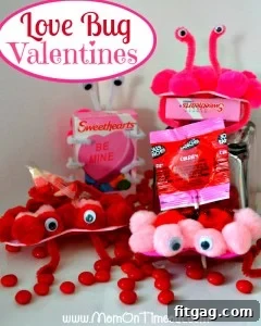 Sweet Valentine's Popcorn Balls 16 Adorable Love Bug Valentines, a creative card idea for Valentine's Day.