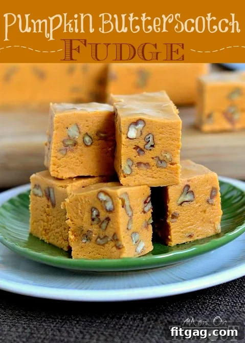 Delicious and creamy Pumpkin Butterscotch Fudge, perfect for fall and holiday seasons.