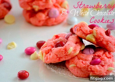 Strawberry Cake Mix Cookies Recipe: Easy and delicious pink cookies perfect for Valentine's Day treats.