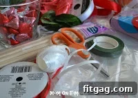 Hershey's Kisses waiting to be transformed into beautiful roses
