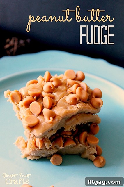 Serve and Enjoy Your Homemade Peanut Butter Fudge Close-up of freshly cut, ready-to-serve Peanut Butter Fudge squares