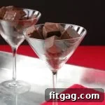 Close-up of freshly made Chocolate Amaretto Fudge squares