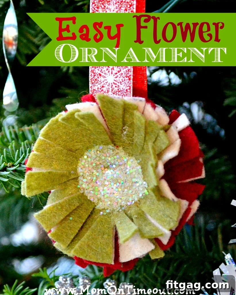 Craft a stunning DIY Felt Flower Ornament for Christmas