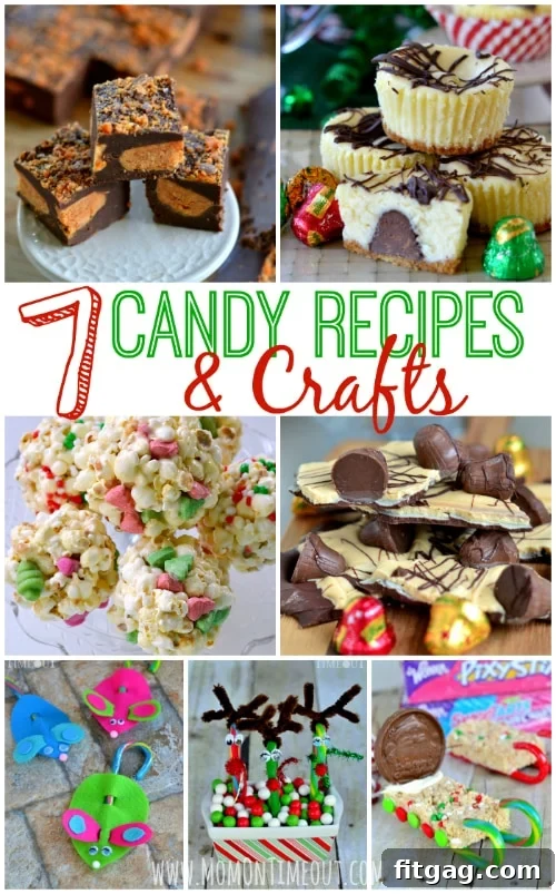 Seven festive candy recipes and crafts for Christmas, perfect for family fun and holiday celebrations.