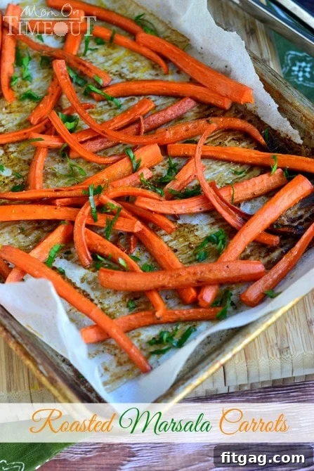 Raw carrots, Marsala wine, olive oil, and balsamic vinegar laid out, ingredients for the roasted carrot recipe.
