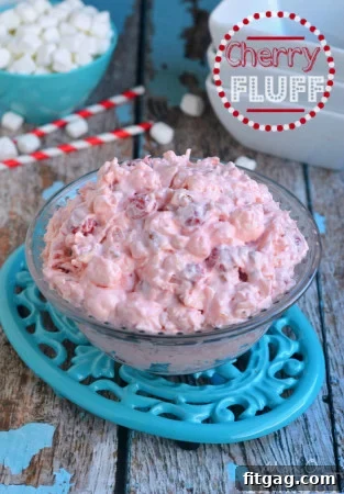 Refreshing and creamy Cherry Fluff dessert salad, perfect for any occasion.