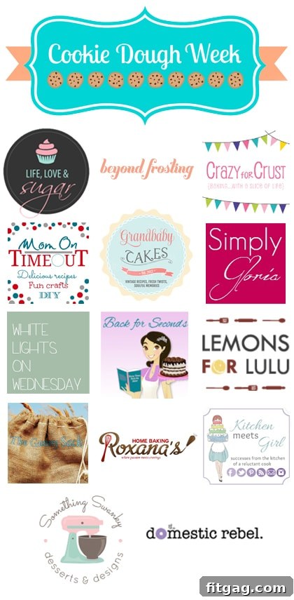 No-Churn Monster Cookie Dough Ice Cream 2 Collage of various cookie dough recipes from different bloggers