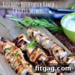 Rosemary Buttermilk Ranch Chicken Skewers