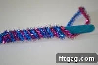 Dazzling Butterfly Creations 4 pipe cleaners wrapped around popsicle stick