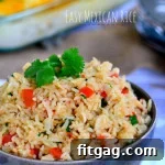 Delicious Easy Mexican Rice in a serving bowl