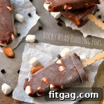 A finished Rocky Road Pudding Pop, perfectly chilled and ready to enjoy.