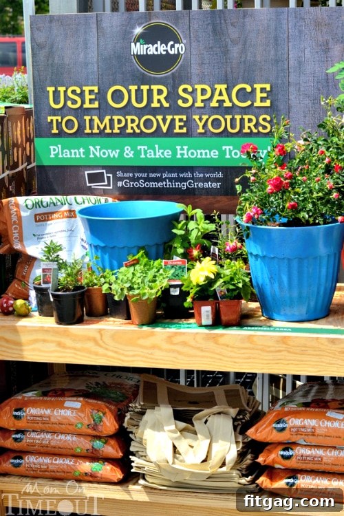 Your Personal Organic Herb Pot Oasis 4 Convenient potting station setup at the gardening event