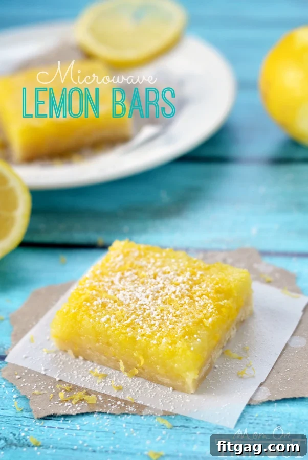 These amazing microwave Lemons Bars are perfectly sweet with loads of tart lemon flavor!