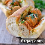 Tuscan Chicken Meatball Sandwich