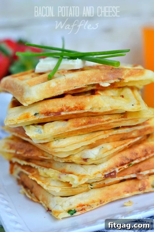 These freezer-friendly Bacon, Potato, and Cheese Waffles make school mornings just a little bit easier and a lot more yummy! Perfect for breakfast, brunch, or an after school snack!
