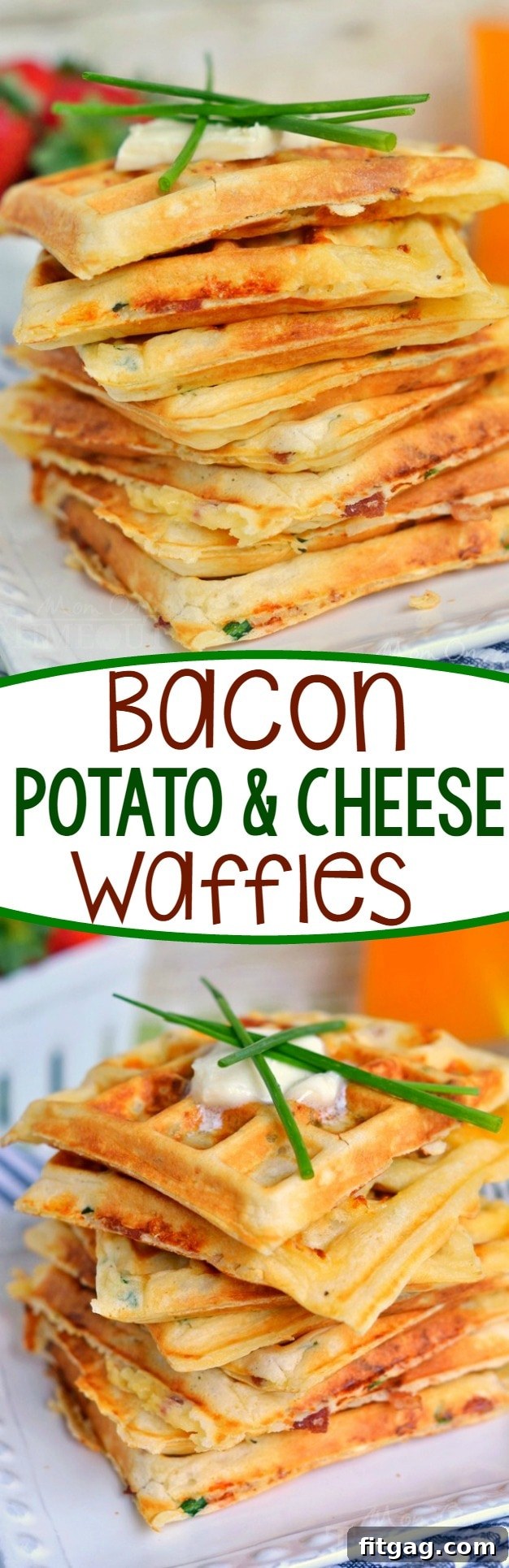 These freezer-friendly Bacon, Potato, and Cheese Waffles make school mornings just a little bit easier and a lot more yummy! Perfect for breakfast, brunch, or an after school snack!