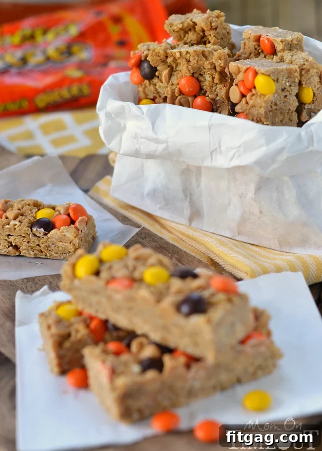 Easy no-bake Reese's Peanut Butter Granola Bars are hard to resist for kids and adults alike!