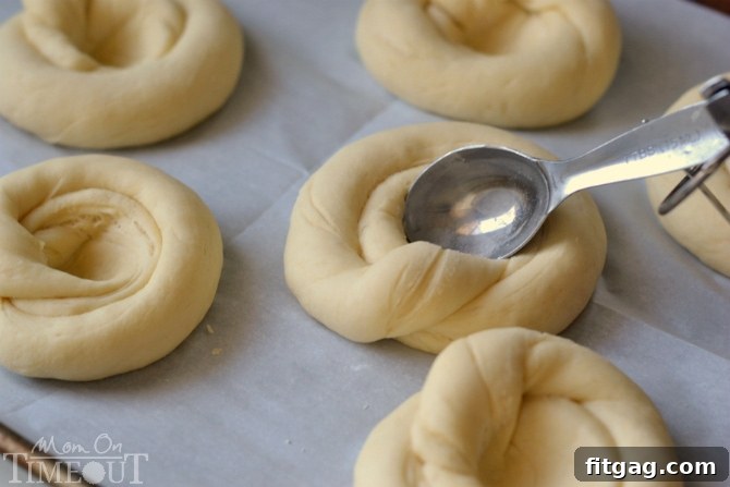 Soft dough for Chocolate Hazelnut Sweet Rolls on a baking surface