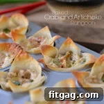 Baked Crab and Artichoke Rangoon