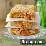 Caramel Apple Crumble Bars, a quick dessert recipe