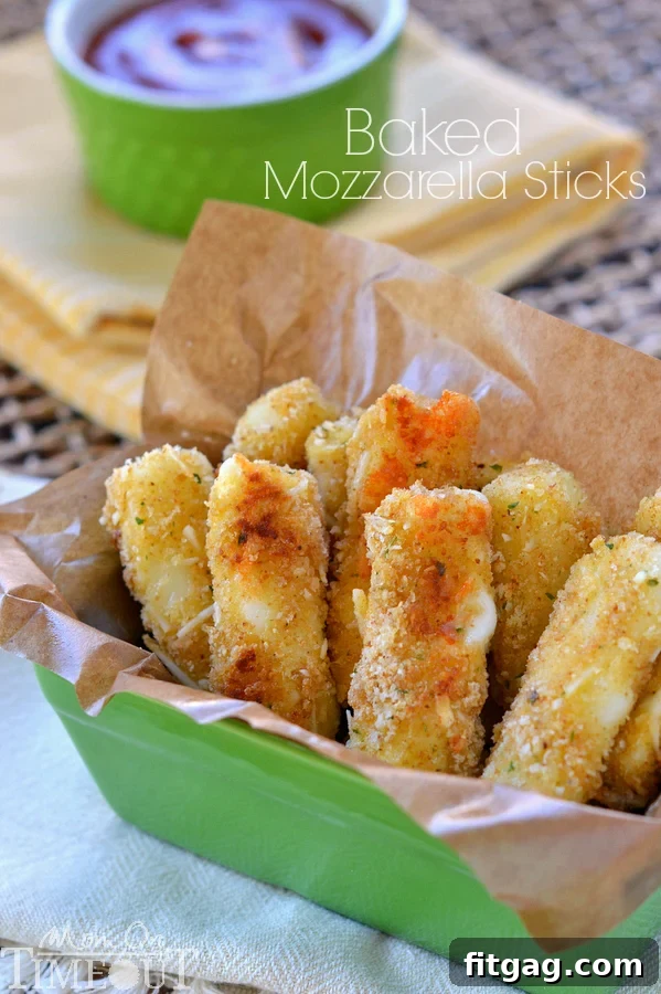Freezer Perfect Baked Mozzarella Sticks 7 Serve these delicious Freezer-Friendly Baked Mozzarella Sticks with your favorite marinara or ranch dip for an ultimate snack or party food experience. A crowd-pleaser every time!