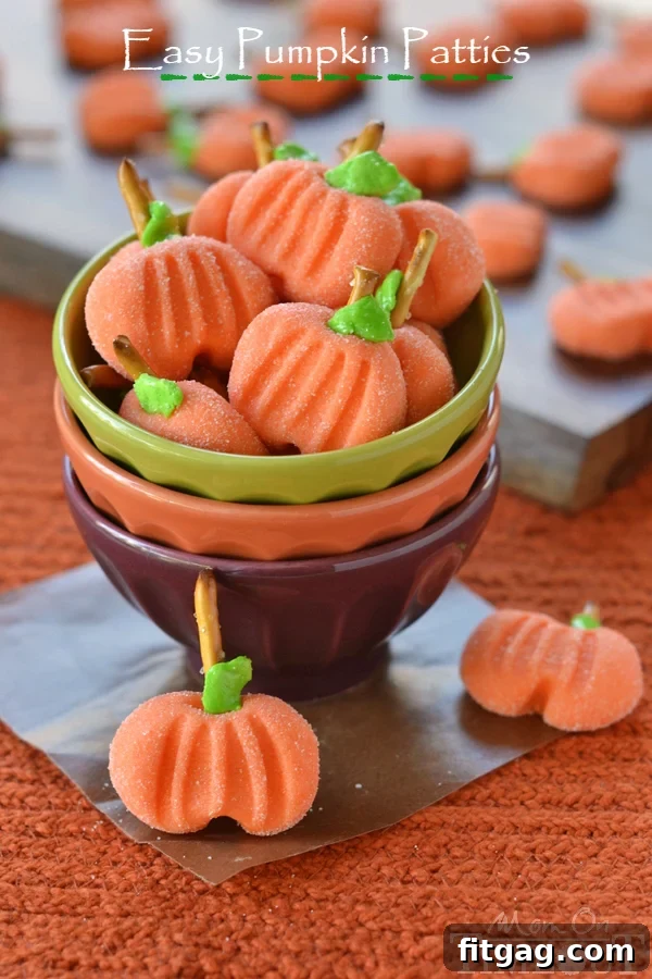 Easy Pumpkin Patties: A perfect no-bake treat for Halloween and Thanksgiving gatherings. Delicious, fun, and adorable!