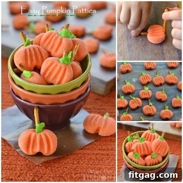 Delightfully easy Pumpkin Patties are the perfect no-bake treat to celebrate the season with. The cute factor here is off the charts! | MomOnTimeout.com | #recipe #pumpkin #candy #halloween #Thanksgiving