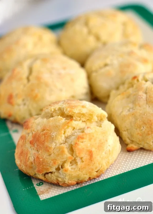 Easy Small Batch Biscuit Recipe for a Cozy Morning Six golden-brown, freshly baked small batch biscuits cooling on a parchment-lined baking sheet, showcasing their beautiful rise and tender crust.