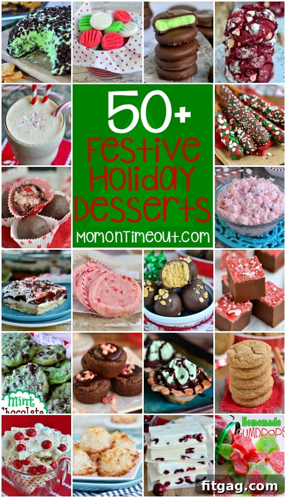 A second beautiful image showcasing a variety of Christmas cookies, fudge squares, and small festive pies, all artfully arranged for holiday inspiration.