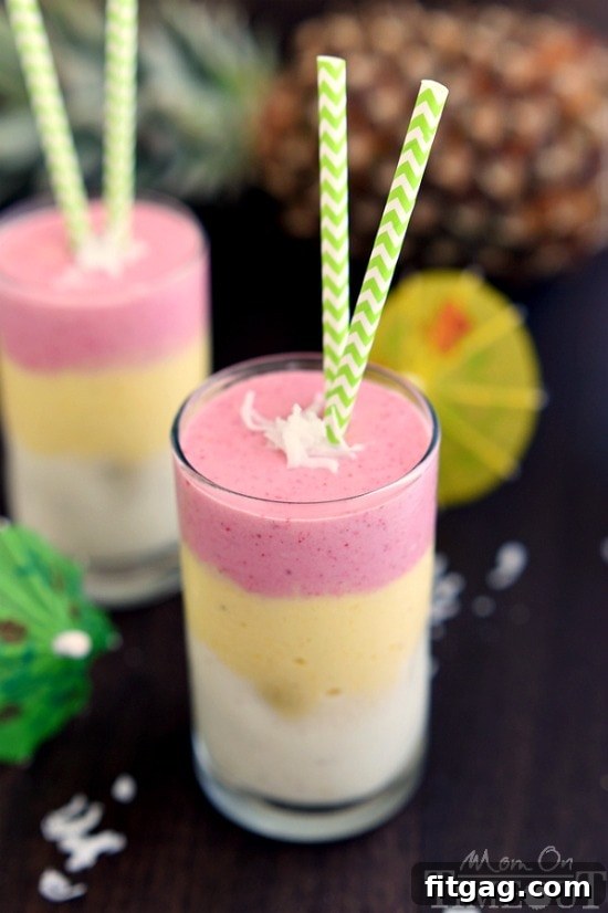 Sun-Kissed Paradise Smoothie 5 Delicious Tropical Sunrise Smoothie garnished with shredded coconut, showcasing its refreshing appeal.