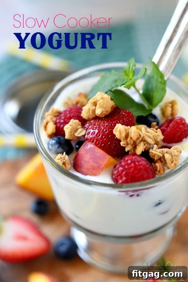 Homemade yogurt in a slow cooker, a simple and rewarding process